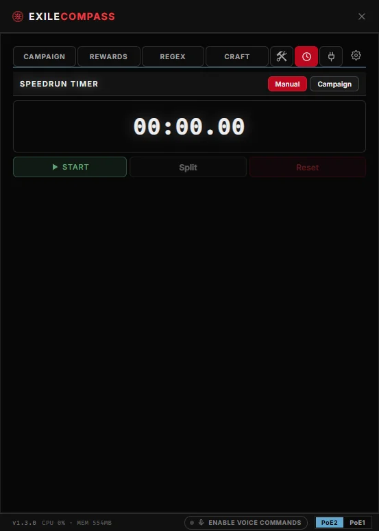 Speedrun timer overlay showing per-act campaign splits
